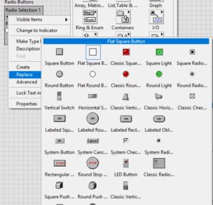 Labview radio button